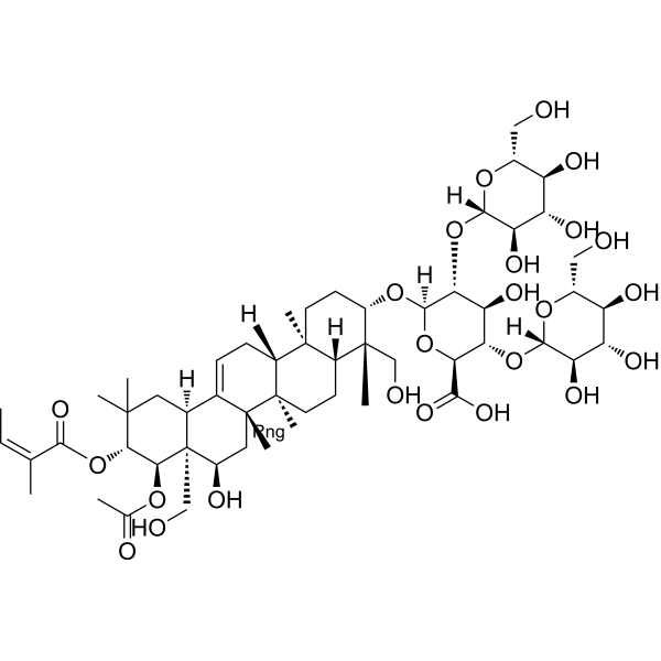 Escin IB Chemical Structure Escin IB (Synonyms: 七叶皂苷B)