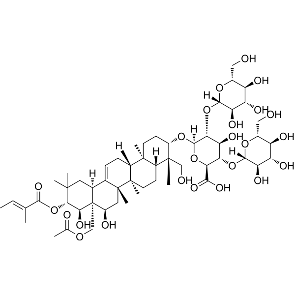 Isoescin IA Chemical Structure Isoescin IA (Synonyms: 七叶皂苷C)