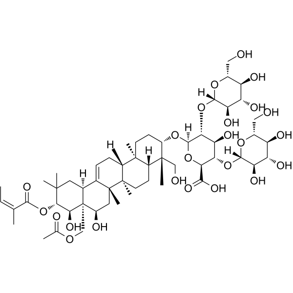 Isoescin IB Chemical Structure Isoescin IB (Synonyms: 异七叶皂苷 IB)