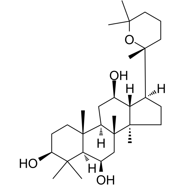 Panaxatriol Chemical Structure Panaxatriol (Synonyms: 人参三醇)