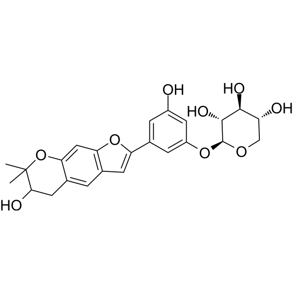 Mulberroside C Chemical Structure Mulberroside C (Synonyms: 桑皮苷 C)