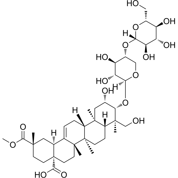 Esculentoside A Chemical Structure Esculentoside A (Synonyms: 商陆皂苷甲)