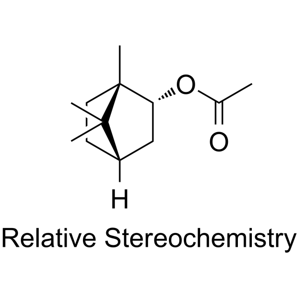 Bornyl acetate Chemical Structure Bornyl acetate (Synonyms: 乙酸龙脑酯)