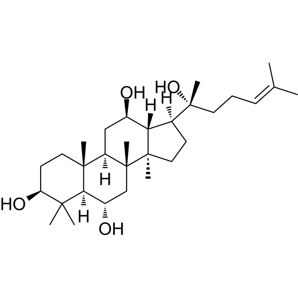 20(R)-Protopanaxatriol Chemical Structure 20(R)-Protopanaxatriol (Synonyms: 原人参三醇; 20(R)-APPT)
