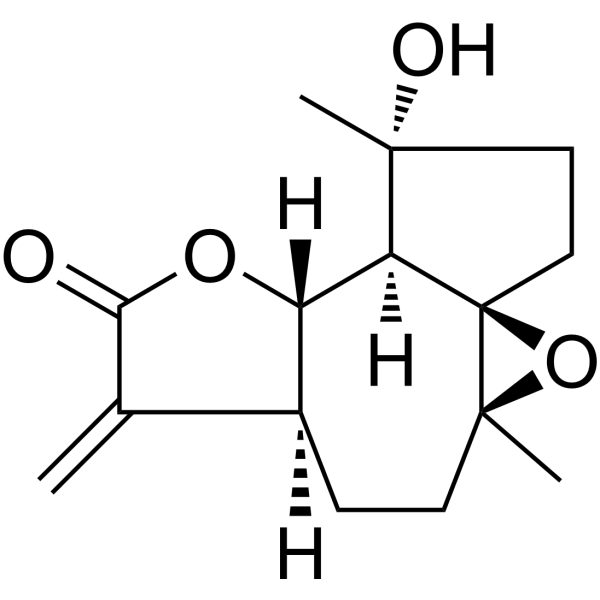 Epoxymicheliolide Chemical Structure Epoxymicheliolide (Synonyms: 环氧木香内酯; 1β,10β-Epoxymicheliolide)