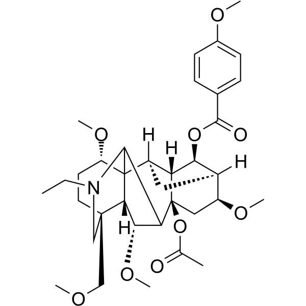 Foresaconitine Chemical Structure Foresaconitine (Synonyms: Vilmorrianine C)