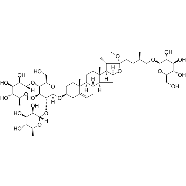 Methyl protodioscin Chemical Structure Methyl protodioscin (Synonyms: NSC-698790; Smilax saponin B)