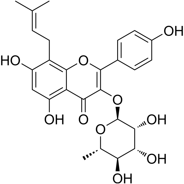 IKarisoside A Chemical Structure IKarisoside A (Synonyms: 大花淫羊藿苷 A; Icarisoside-A; Baohuoside II)