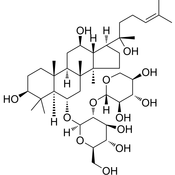 Notoginsenoside R2 Chemical Structure Notoginsenoside R2 (Synonyms: 三七皂苷R2; 20(S)-Notoginsenoside R2; Ginsenoside Ng-R2)