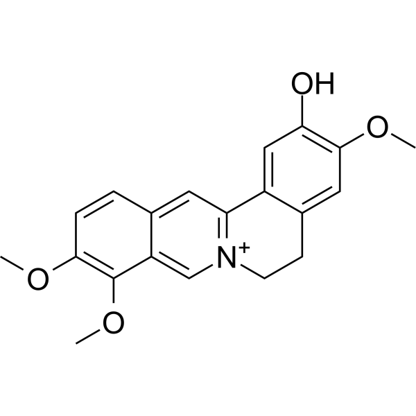Columbamine Chemical Structure Columbamine (Synonyms: 非洲防己碱; Columbamin; Dehydroisocorypalmine)