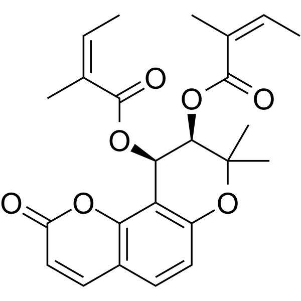 (-)-Anomalin Chemical Structure (-)-Anomalin (Synonyms: (-)-Praeruptorin B)