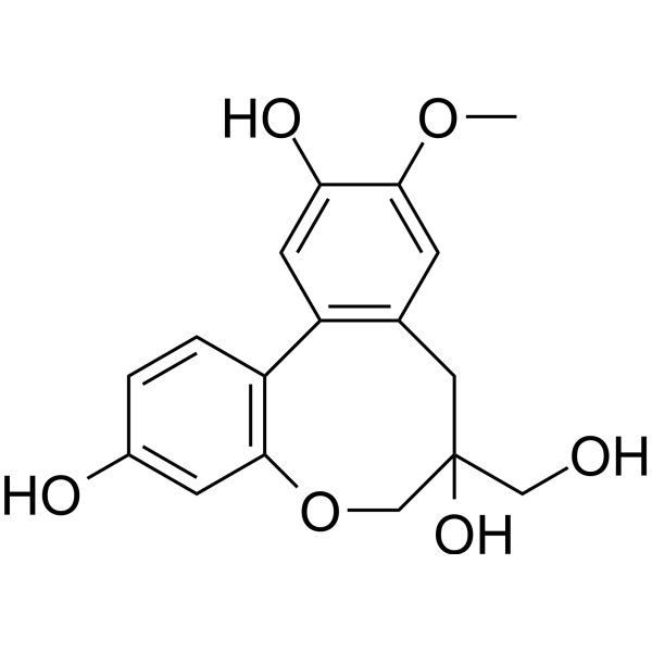 10-O-Methylprotosappanin B Chemical Structure 10-O-Methylprotosappanin B (Synonyms: 10-O-甲基原苏木素 B)