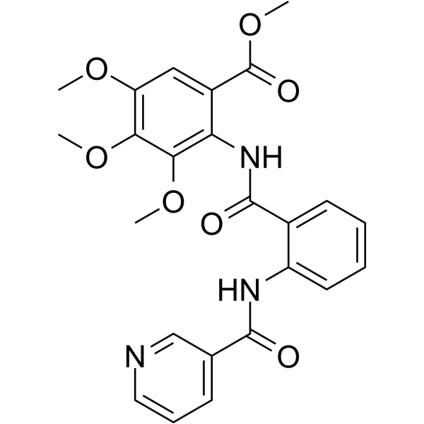Methyl 3,4,5-trimethoxy-2-(2-(nicotinamido)benzamido)benzoate Chemical Structure Methyl 3,4,5-trimethoxy-2-(2-(nicotinamido)benzamido)benzoate