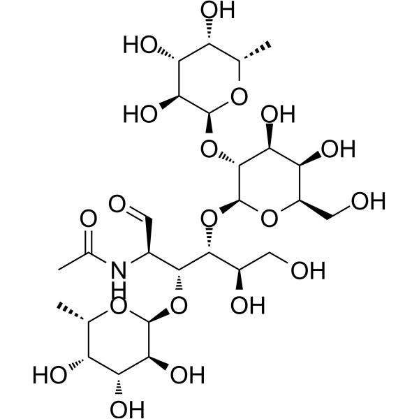 Lewis y tetrasaccharide Chemical Structure Lewis y tetrasaccharide (Synonyms: Lewis y)