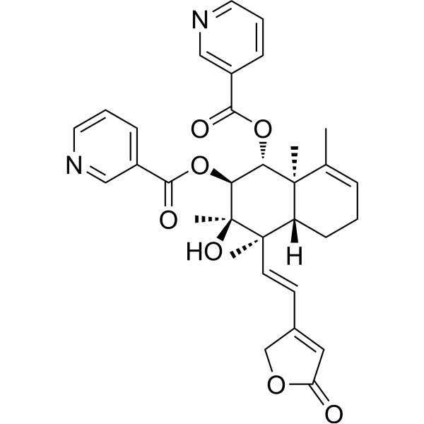 Scutebarbatine A Chemical Structure Scutebarbatine A (Synonyms: (-)-Scutebarbatine A)