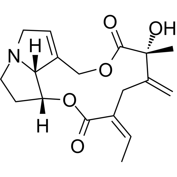 Seneciphylline Chemical Structure Seneciphylline (Synonyms: 千里光菲灵碱)