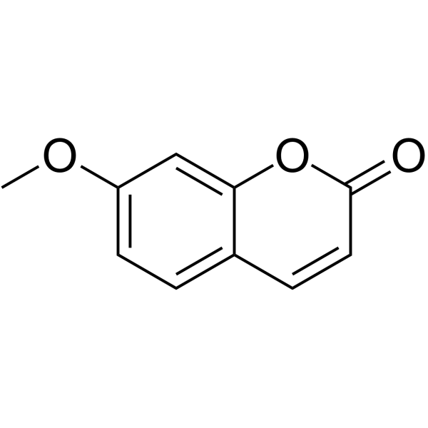 Herniarin Chemical Structure Herniarin (Synonyms: 7-甲氧基香豆素; 7-Methoxycoumarin; Methyl umbelliferyl ether)