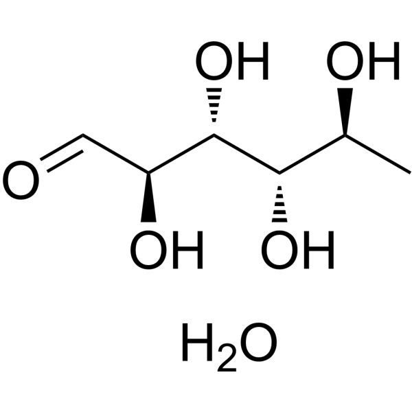Rhamnose monohydrate Chemical Structure Rhamnose monohydrate (Synonyms: L-Rhamnose monohydrate)