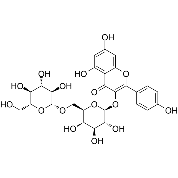 Kaempferol 3-O-gentiobioside Chemical Structure Kaempferol 3-O-gentiobioside