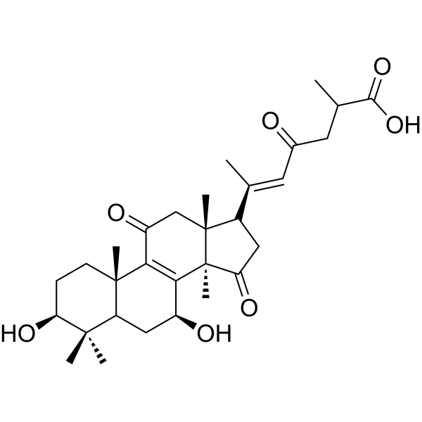 Ganoderenic acid B Chemical Structure Ganoderenic acid B (Synonyms: 灵芝烯酸 B)