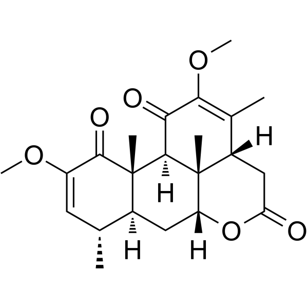 Quassin Chemical Structure Quassin (Synonyms: Nigakilactone D)
