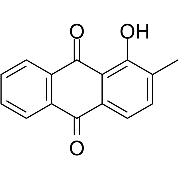 1-Hydroxy-2-methylanthraquinone Chemical Structure 1-Hydroxy-2-methylanthraquinone (Synonyms: 1-羟基-2-甲基蒽醌)