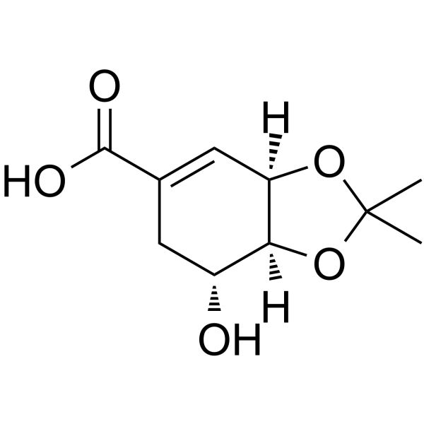 3,4-O-Isopropylidene-shikimic acid Chemical Structure 3,4-O-Isopropylidene-shikimic acid (Synonyms: 3,4-o-异亚丙基莽草酸)