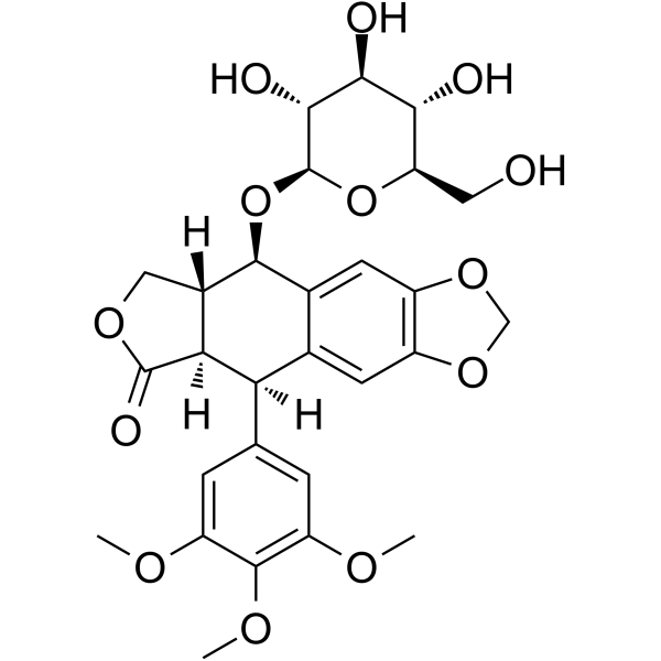 Podophyllotoxin glucoside Chemical Structure Podophyllotoxin glucoside
