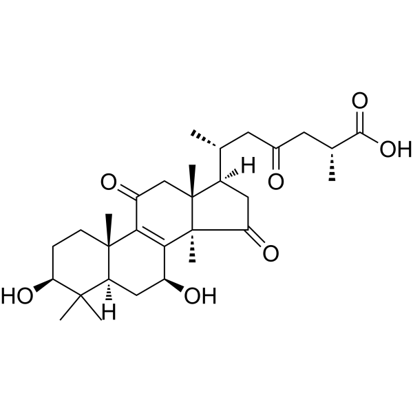 Ganoderic acid B Chemical Structure Ganoderic acid B (Synonyms: 灵芝酸B)