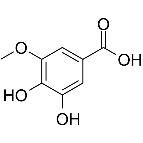 3-O-Methylgallic acid Chemical Structure 3-O-Methylgallic acid (Synonyms: 3,4-Dihydroxy-5-methoxybenzoic acid)