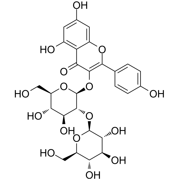 Kaempferol 3-O-sophoroside Chemical Structure Kaempferol 3-O-sophoroside
