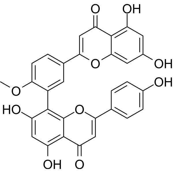 Bilobetin Chemical Structure Bilobetin (Synonyms: 白果素)