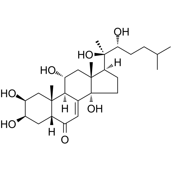 Ajugasterone C Chemical Structure Ajugasterone C (Synonyms: 筋骨草甾酮C)
