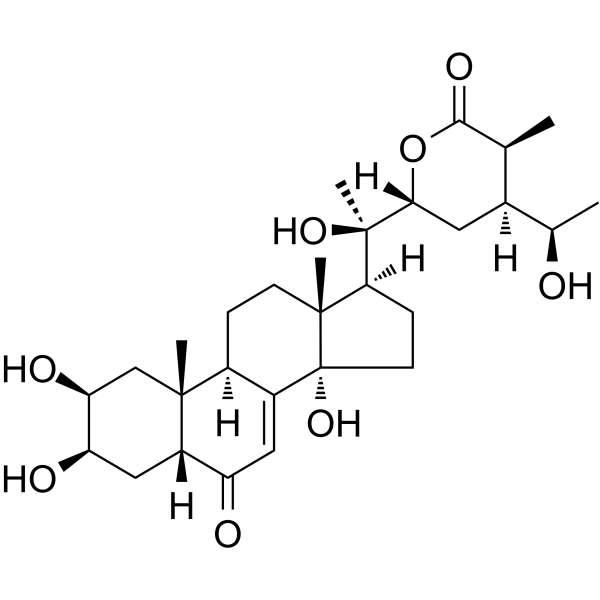 Precyasterone Chemical Structure Precyasterone (Synonyms: 前杯苋甾酮)