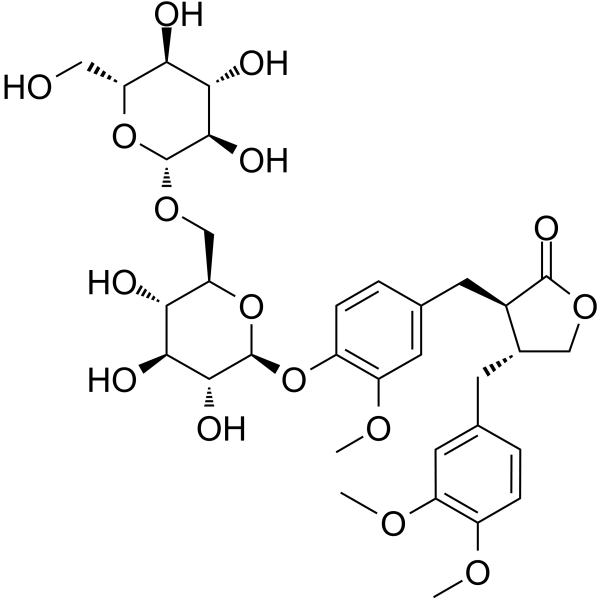 Arctigenin 4'-O-β-gentiobioside Chemical Structure Arctigenin 4
