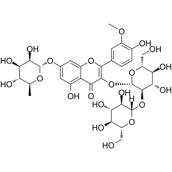 Isorhamnetin-3-O-sophoroside-7-O-rhamnoside Chemical Structure Isorhamnetin-3-O-sophoroside-7-O-rhamnoside