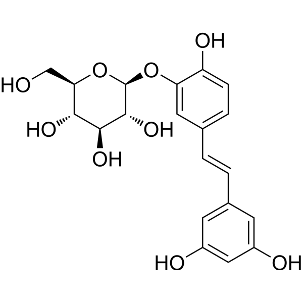 Piceatannol 3'-O-glucoside Chemical Structure Piceatannol 3