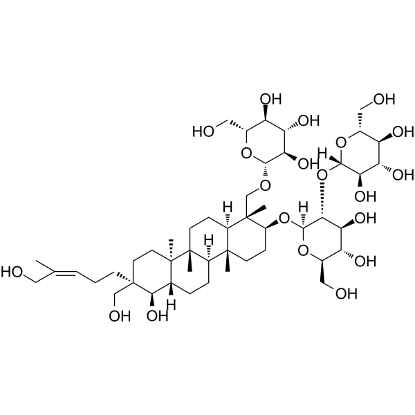 Hosenkoside C Chemical Structure Hosenkoside C (Synonyms: 凤仙萜四醇苷C)