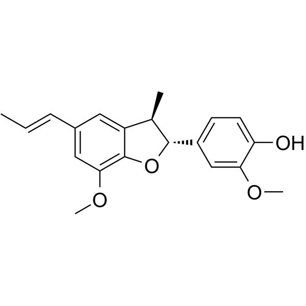 Licarin A Chemical Structure Licarin A (Synonyms: (+)-Licarin A)