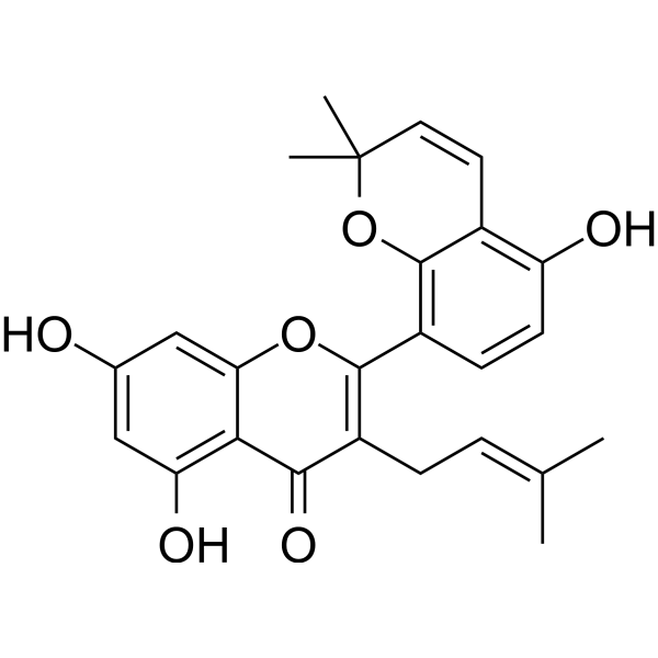 Kuwanon A Chemical Structure Kuwanon A (Synonyms: 桑皮酮A)