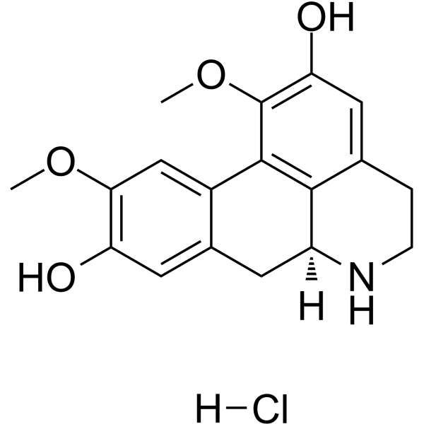 Laurolitsine hydrochloride Chemical Structure Laurolitsine hydrochloride (Synonyms: (+)-Norboldine hydrochloride)