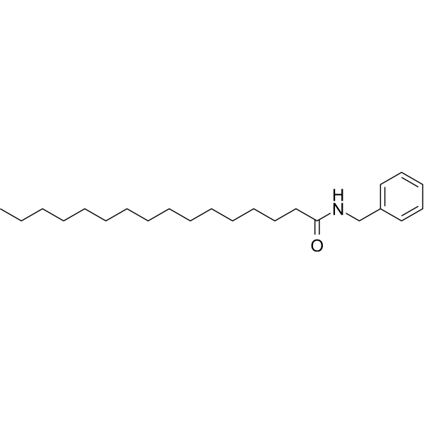 Macamide B Chemical Structure Macamide B (Synonyms: 玛卡酰胺B; N-Benzylpalmitamide; N-Benzylhexadecanamide; Macamide 1)