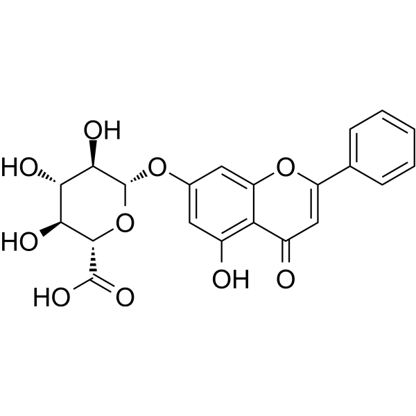 Chrysin-7-O-glucuronide Chemical Structure Chrysin-7-O-glucuronide