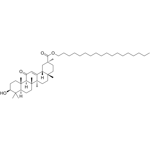 Stearyl glycyrrhetinate Chemical Structure Stearyl glycyrrhetinate (Synonyms: 硬脂醇甘草亭酸酯)