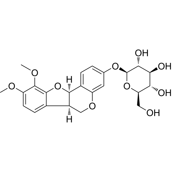 Methylnissolin-3-O-glucoside Chemical Structure Methylnissolin-3-O-glucoside (Synonyms: 美迪紫檀苷)
