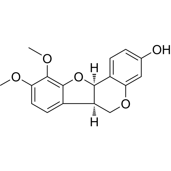 Methylnissolin Chemical Structure Methylnissolin (Synonyms: 黄芪紫檀烷苷; Astrapterocarpan)