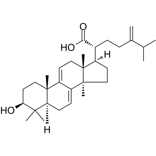 Dehydrotrametenolic acid Chemical Structure Dehydrotrametenolic acid (Synonyms: 去氢齿孔酸)