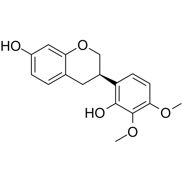 (R)-Isomucronulatol Chemical Structure (R)-Isomucronulatol (Synonyms: (-)-Isomucronulatol; 2H-1-Benzopyran-7-ol)