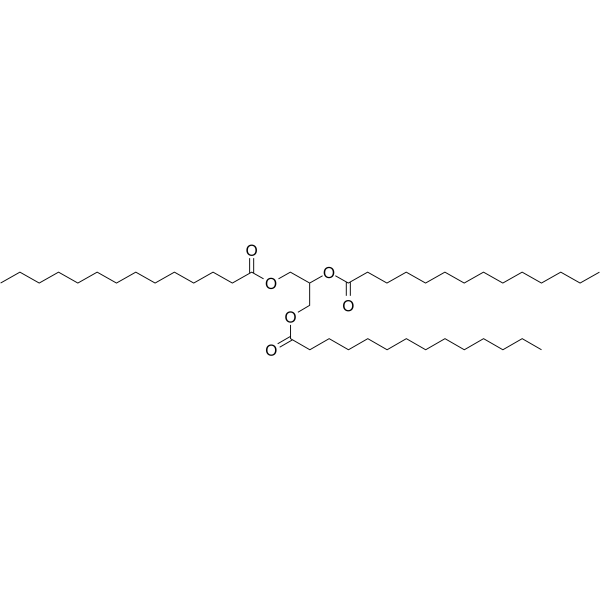 Trimyristin Chemical Structure Trimyristin (Synonyms: 三肉豆蔻酸甘油酯)
