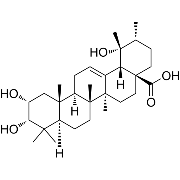 Euscaphic acid Chemical Structure Euscaphic acid (Synonyms: 野鸦椿酸)